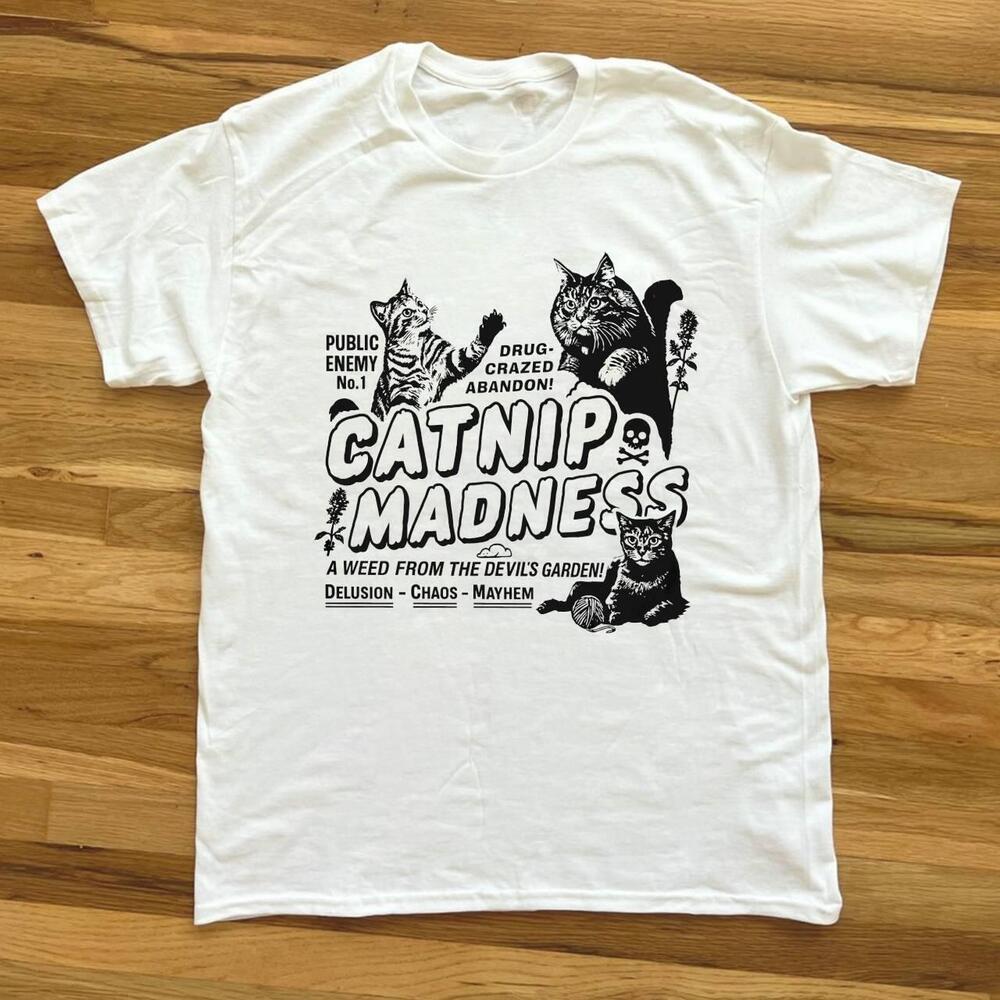 Style Catnip Madness White Unisex T-Shirt